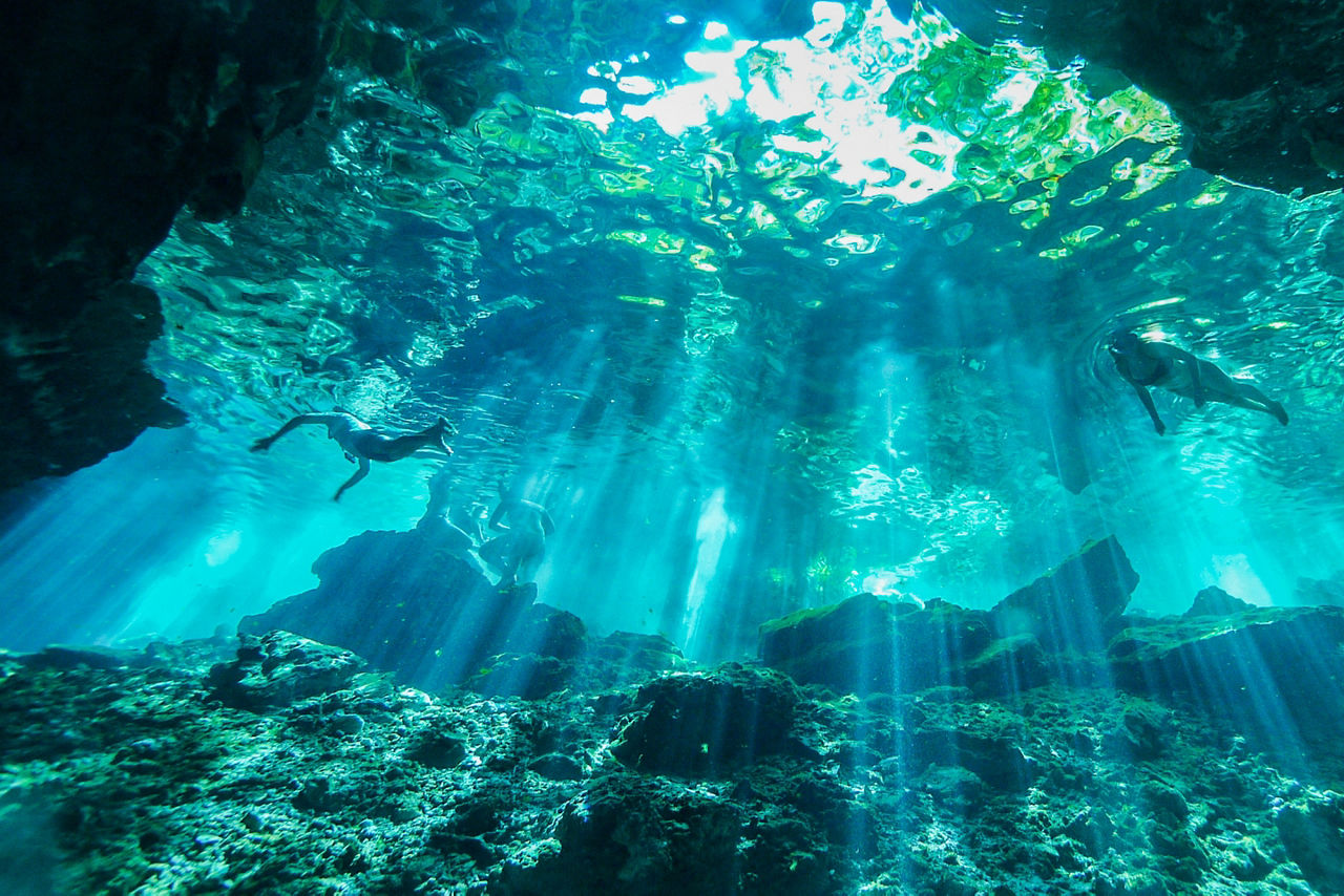 Cenote Scuba Diving Underwater Cave Belize