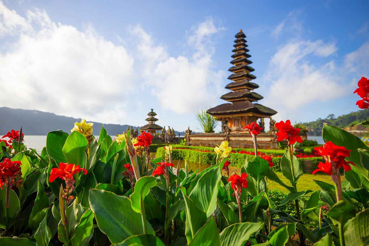 Pura Ulun Danu Bratan temple in Bali island