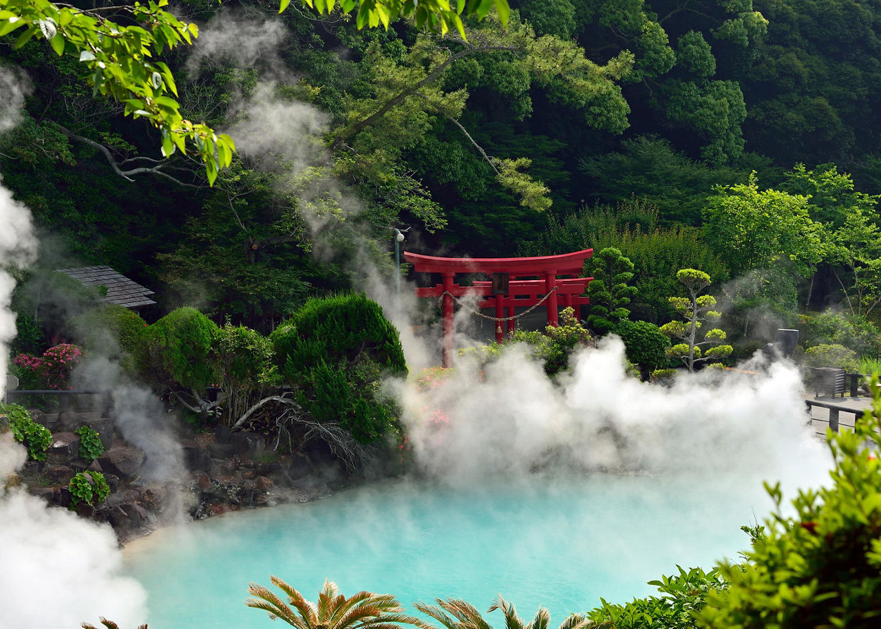 Hot springs in Beppu, Japan