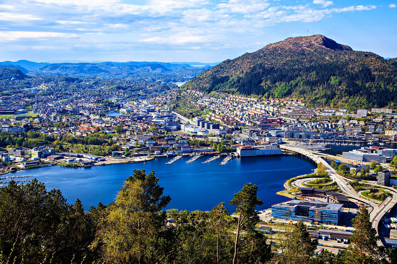 Bergen, Norway Aerial View