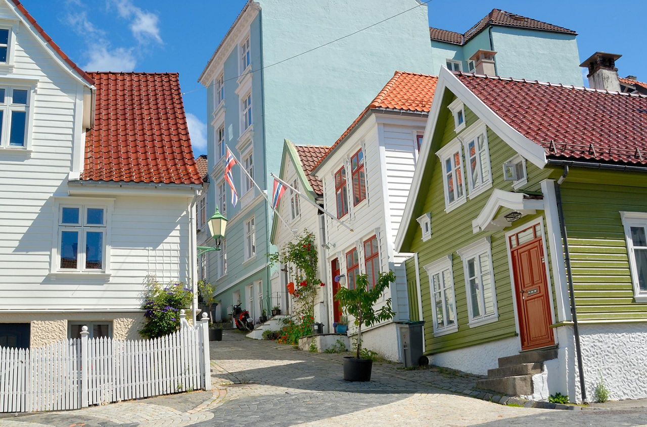 Traditional homes in Bergen, Norway