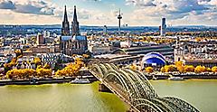 Aerial view of Cologne, Germany