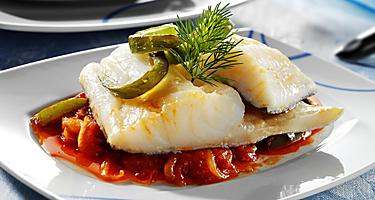 A Filet of Cod with Side Dished, Bilbao, Spain