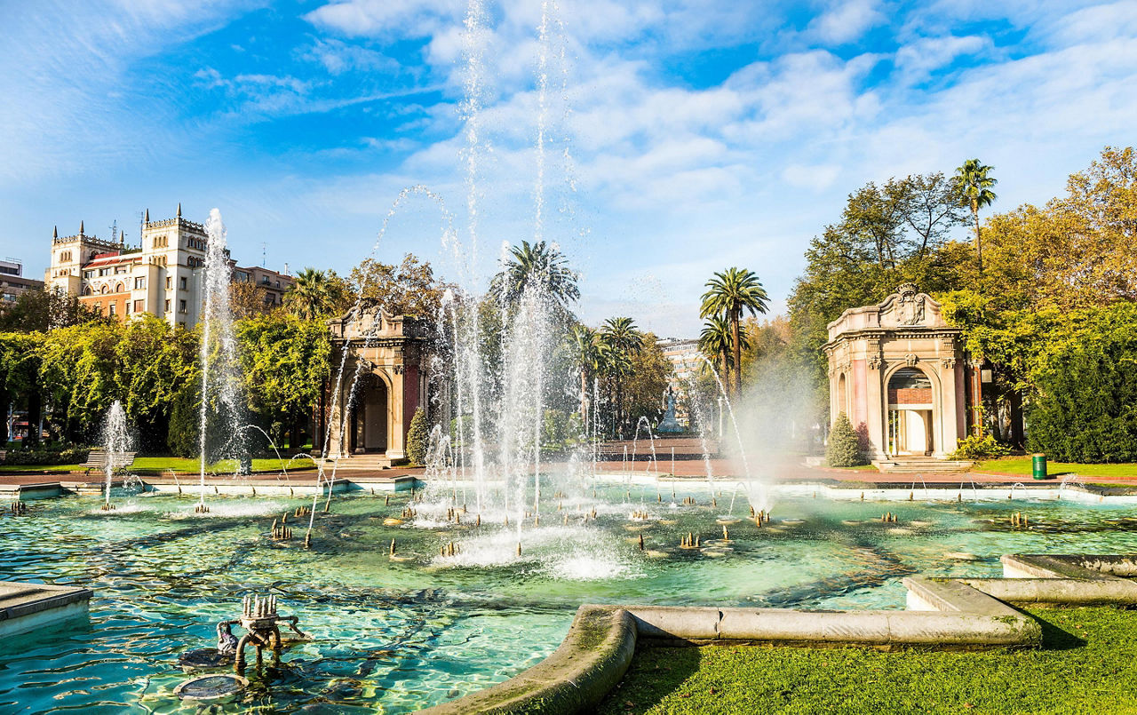 A Fountain at a Park, Bilbao, Spain