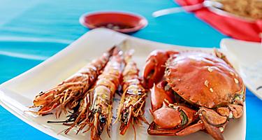 Local seafood cuisine in Boracay