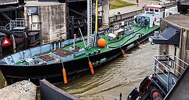 Dock of old harbor in Bremerhaven, Germany