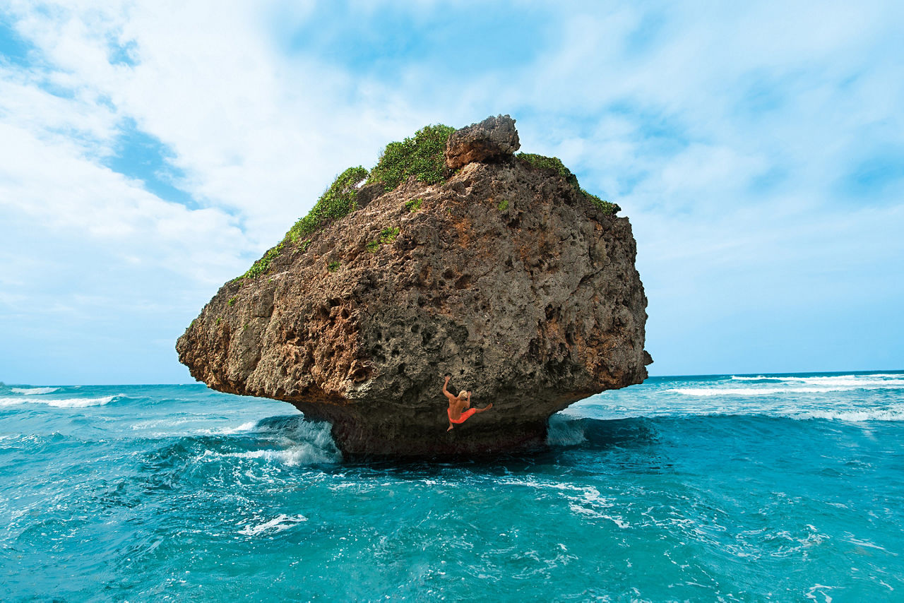 The Bathsheba Beach Rock Climbing, Bridgetown, Barbados 