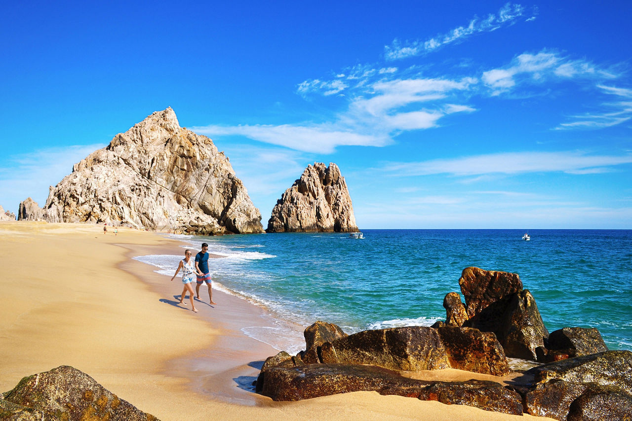 Couple Strolling by the Beach, Cabo San Lucas, Mexico