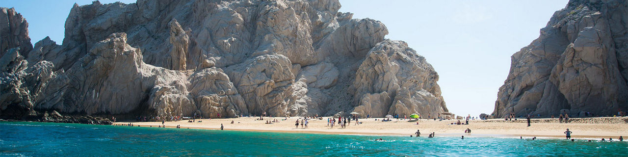 Cabo San Lucas, Mexico, Lovers beach view from sea