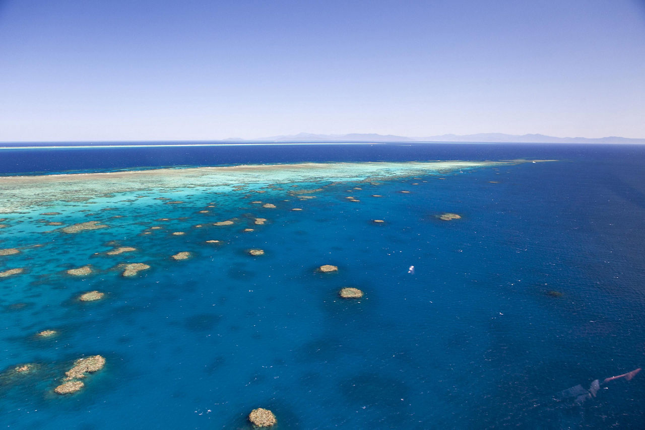 Cairns, Australia, Aerial view of Great Barrier Reef