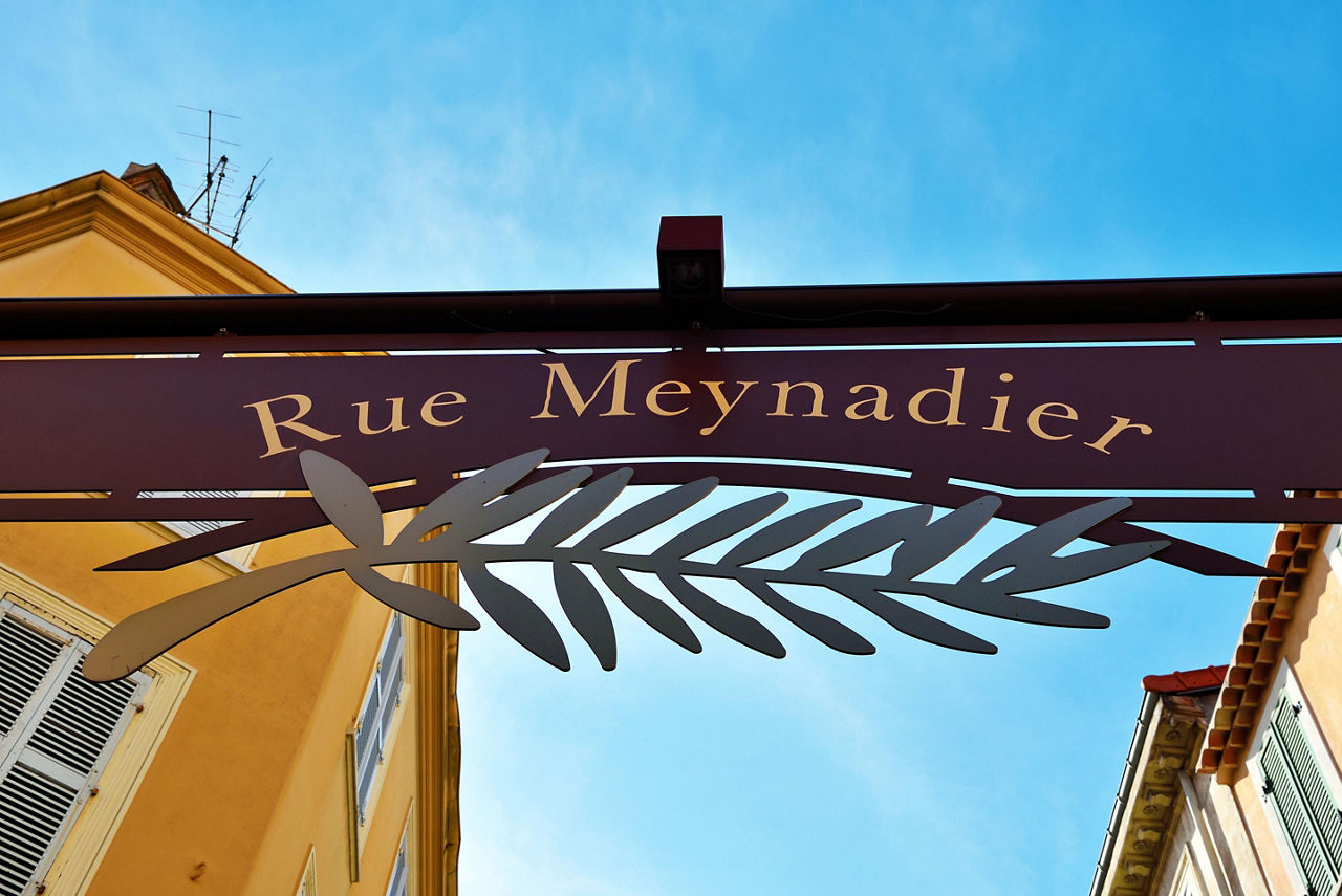 Rue Meynadier Street Sign, Cannes, France 