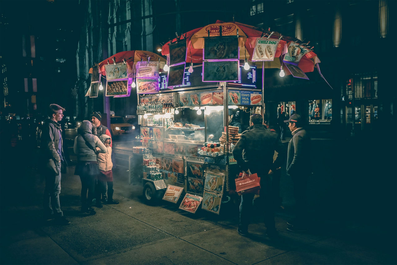 Street Food Vendor at Night, Cape Liberty, New Jersey