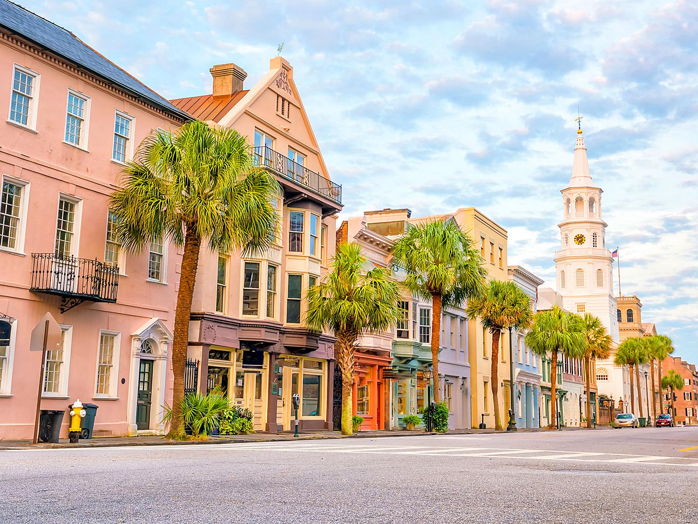 A Street in Historic Downtown Charleston, South Carolina