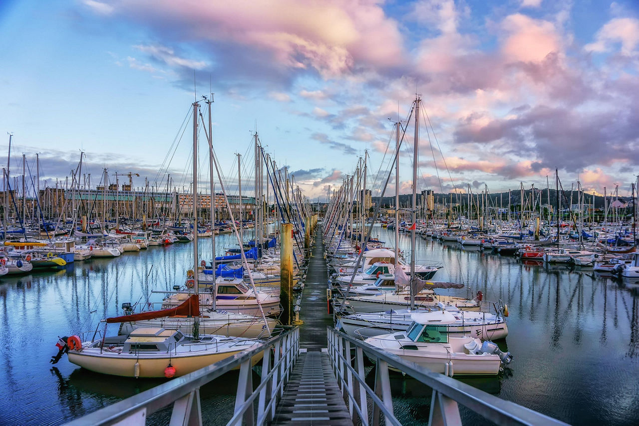 Cherbourg, France, Boats at dock