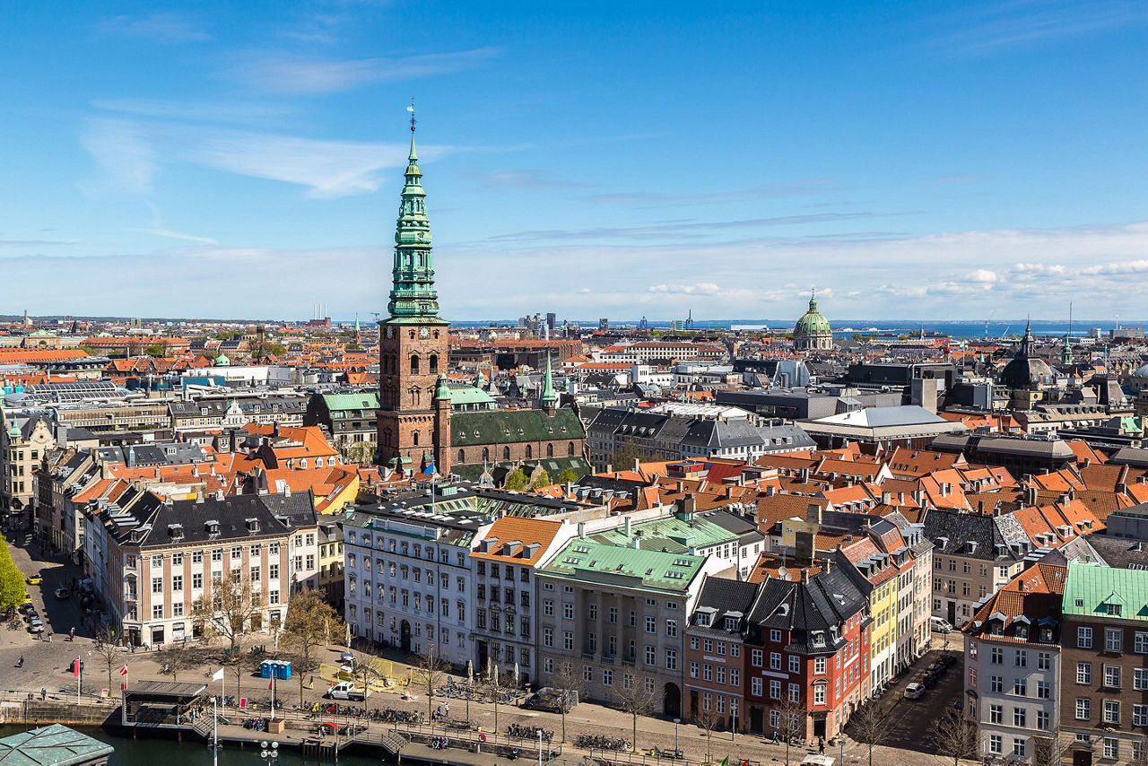 Copenhagen, Denmark Aerial View