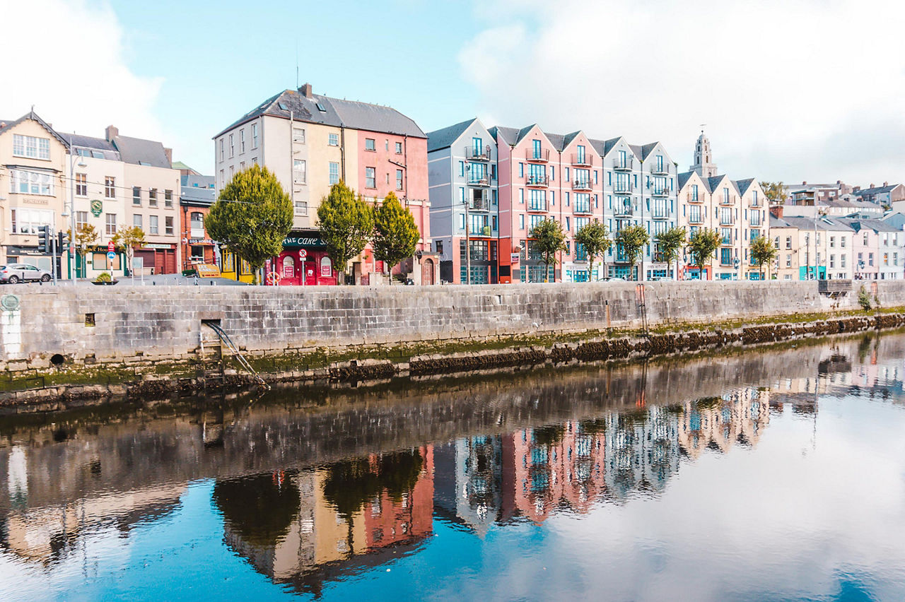 Cork (Cobh), Ireland Colorful Waterfront Buildings