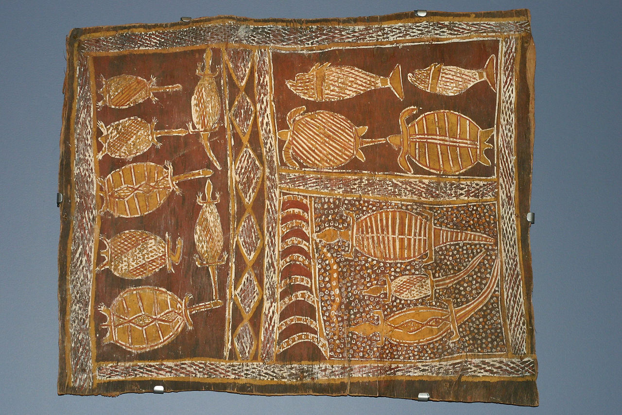 An example of aboriginal art in Australia