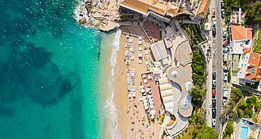 Croatia Dubrovnik Banje Beach Overhead