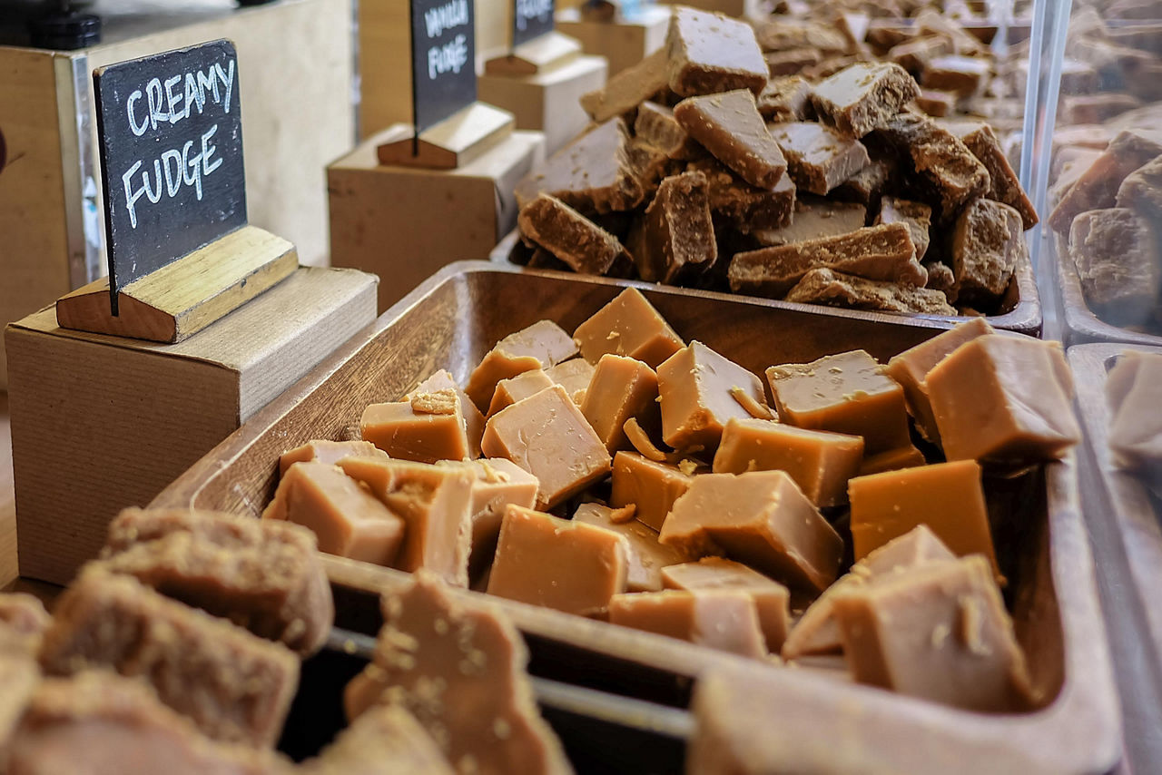 An assortment of fudge for sale