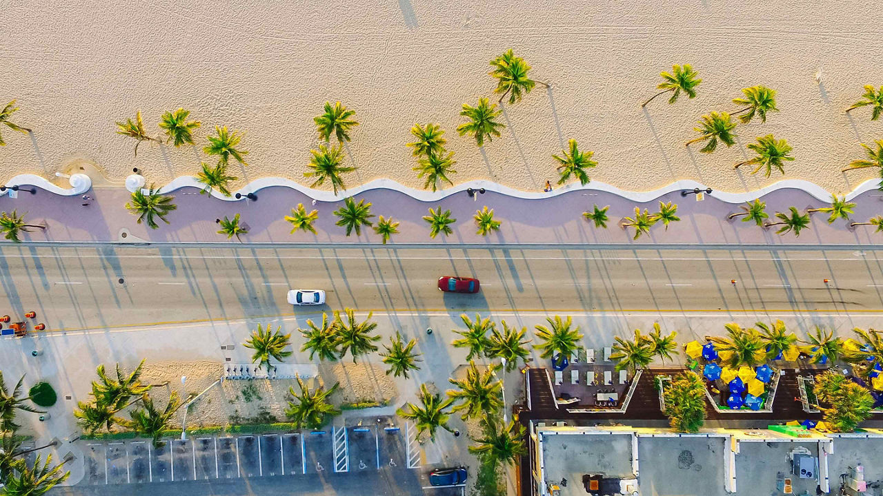 Bird's eye view of A1A, Fort Lauderdale, Florida