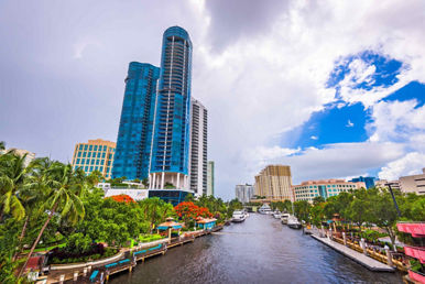 fort lauderdale florida riverwalk highrises