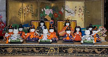 Ceramic Japanese dolls known as Hakata Ningyo from the 17th century found in Japan