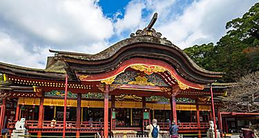 Main hall of Dazaifu Tenmangu Shrine in Dazaifu, Fukuoka, Japan