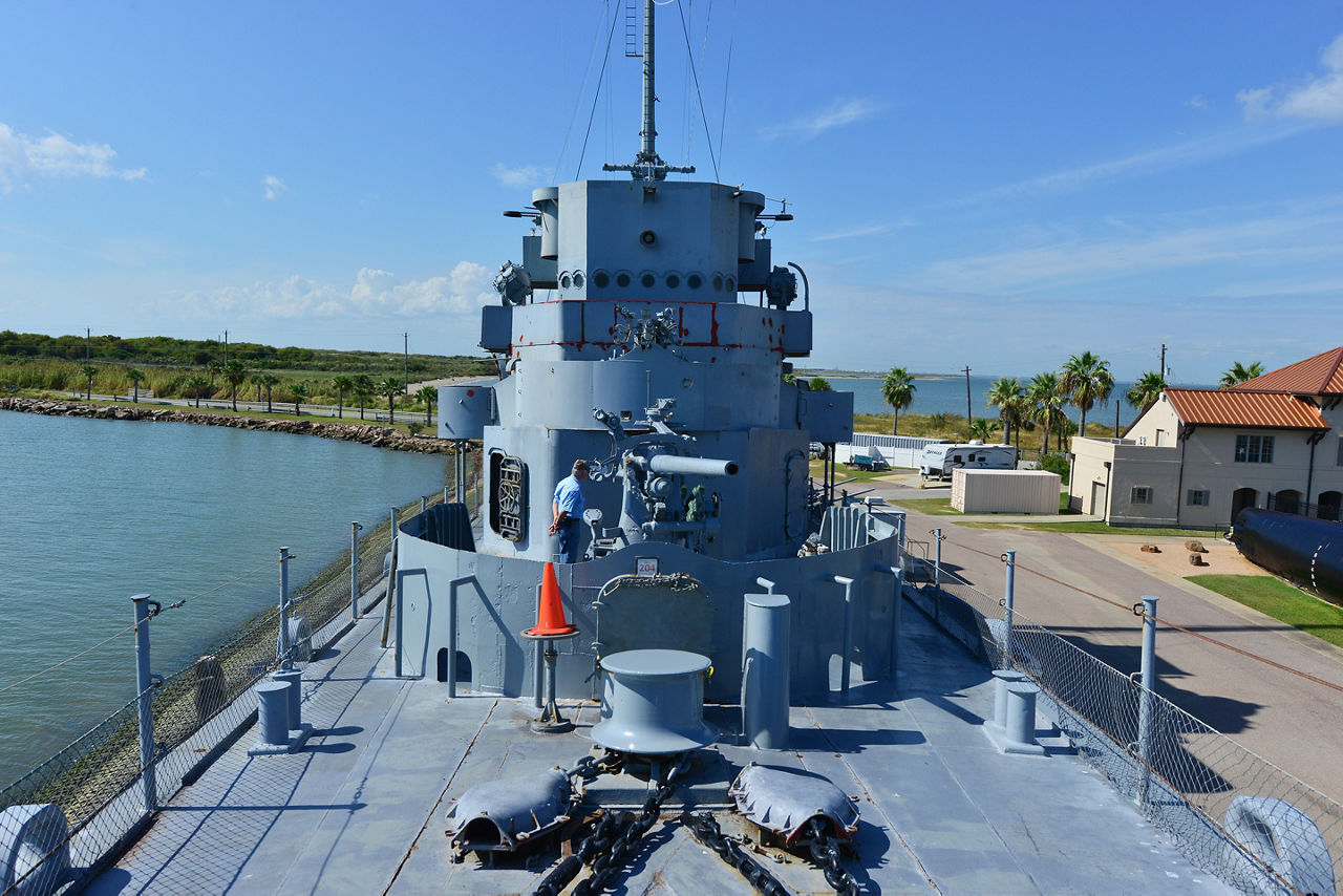 An American World War Two Destroyer in Glaveston, Texas.
