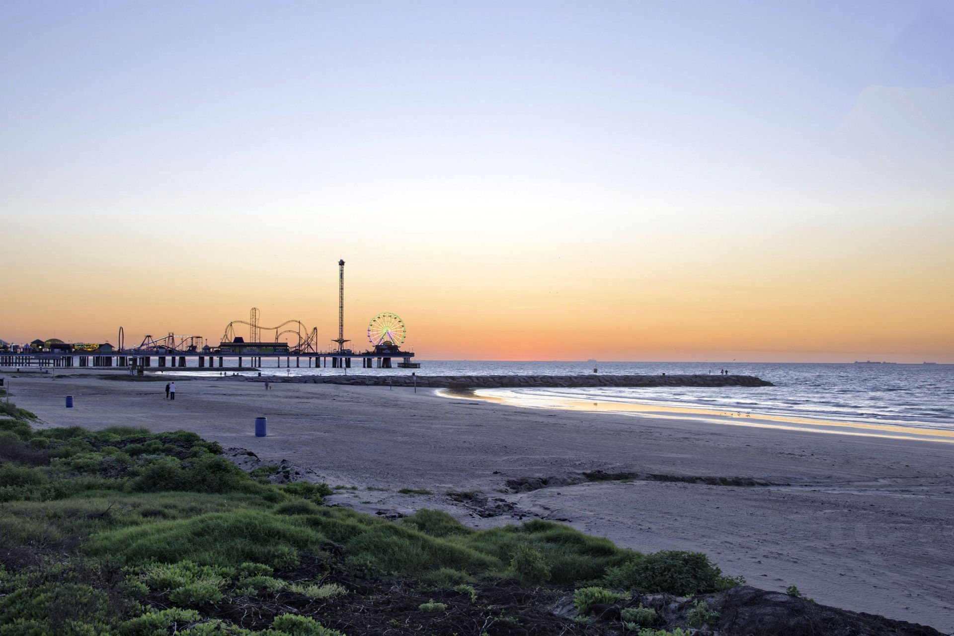 galveston texas early morning bay