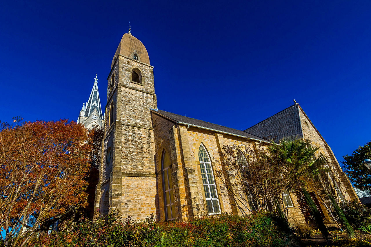 Historic St. Mary's Catholic Church in Fredericksburg. Texas.