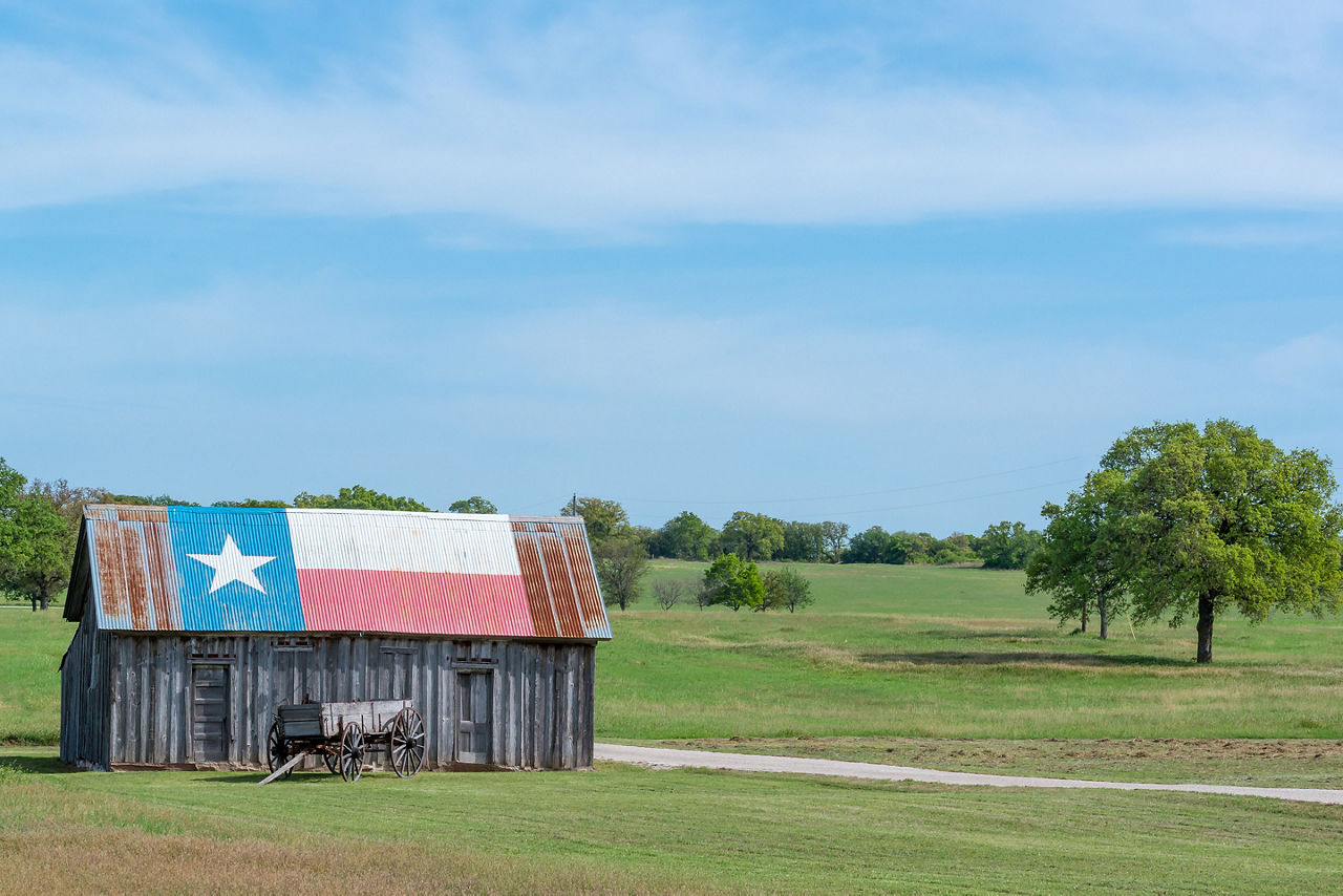 Texas Lone-star Barn. Galveston