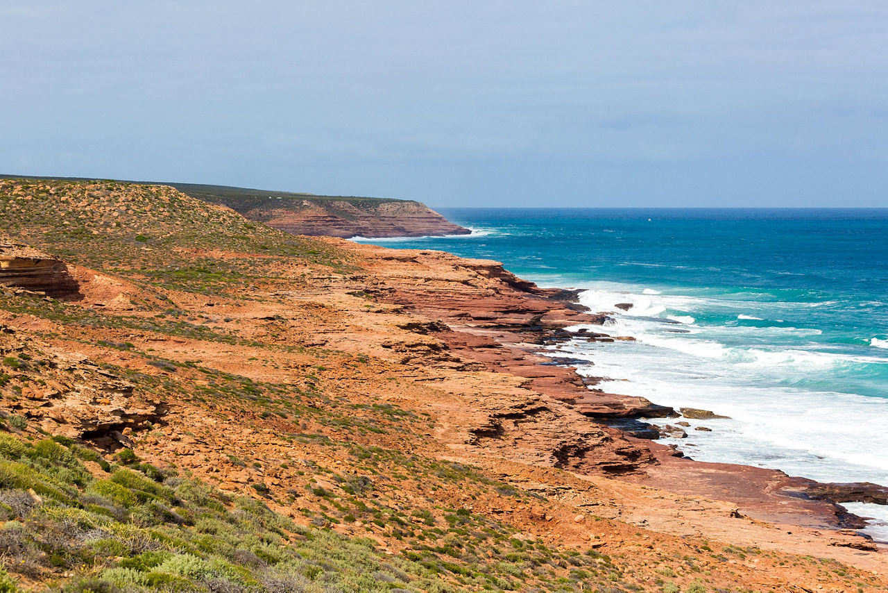 Indian ocean cliffs in Geraldton, Australia