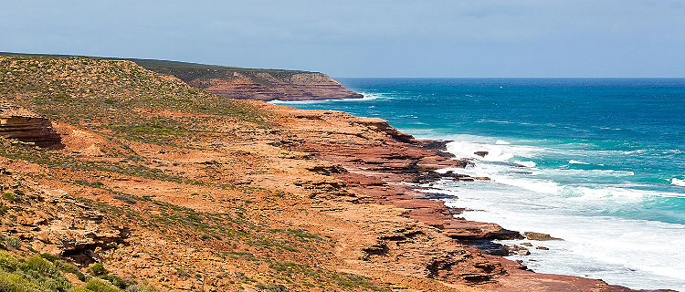 Indian ocean cliffs in Geraldton, Australia