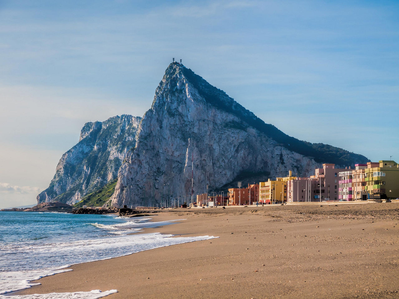 Gibraltar, United Kingdom, Rock View From Beach