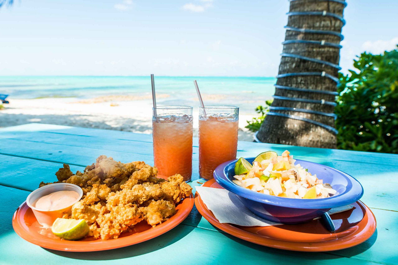 Bahamas Cuisine Conch Fritters, Grand Bahama Island