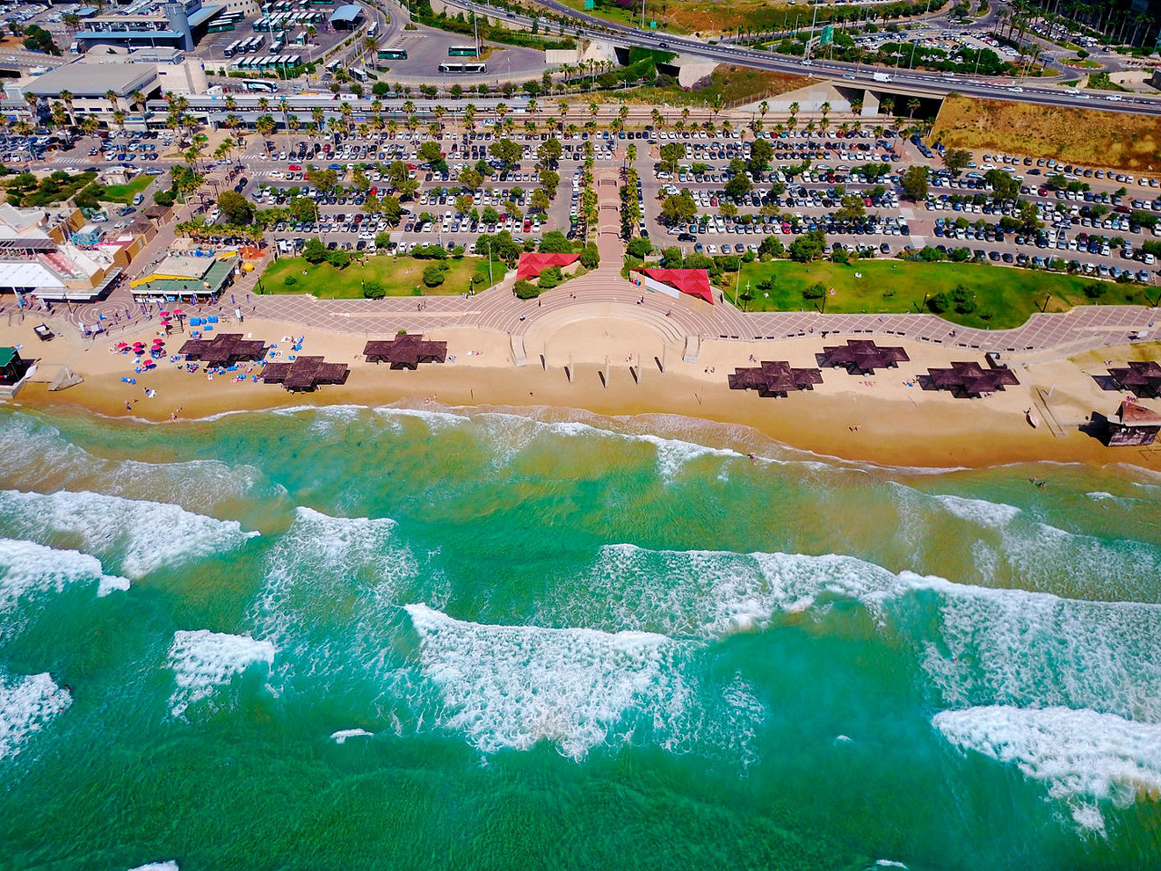 Haifa, Israel Beach Aerial View