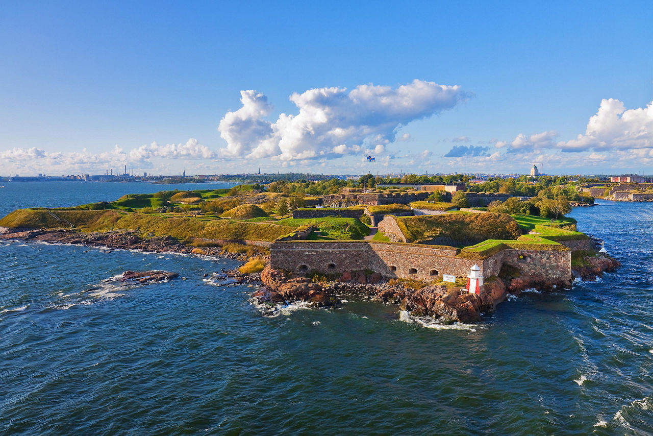 Helsinki, Finland, Aerial view of Suomenlinna Fortress