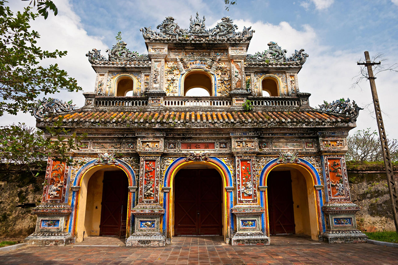 Entrance of the citadel at the UNESCO World Heritage Site in Hue, Vietnam
