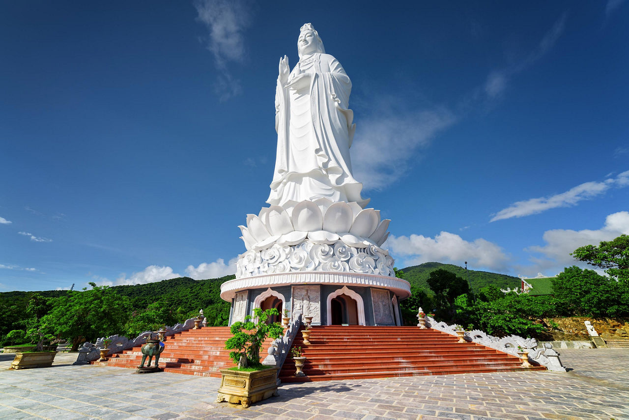 Hue, Danang, Chan May, Vietnam Majestic Giant White Buddha