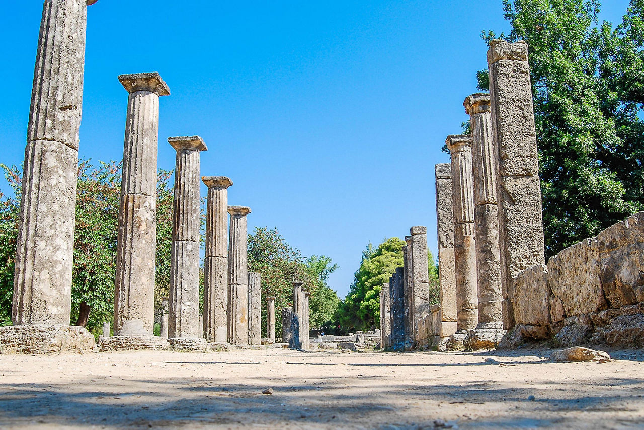 Katakolon, Greece, Column Ruins