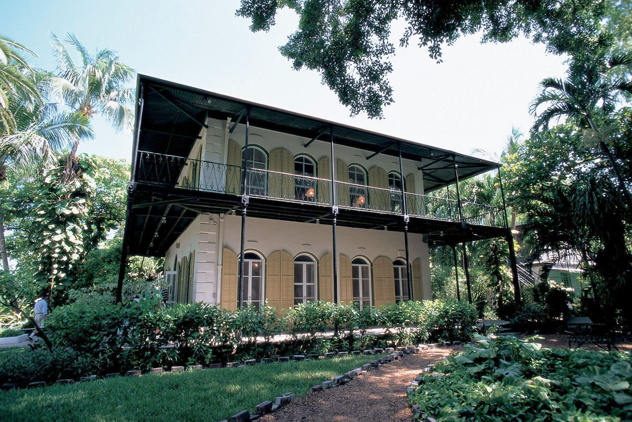 Home of the writer Ernest Hemingway at Key west, Florida