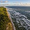 Aerial view of Lithuania's coast on the Baltic Sea