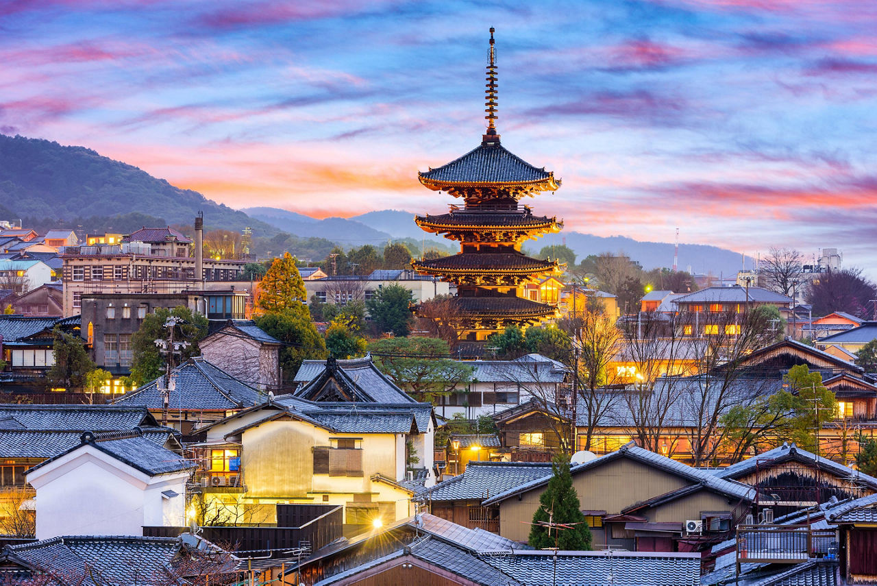 Kyoto, Maizuru, Japan Cityscape Sunset