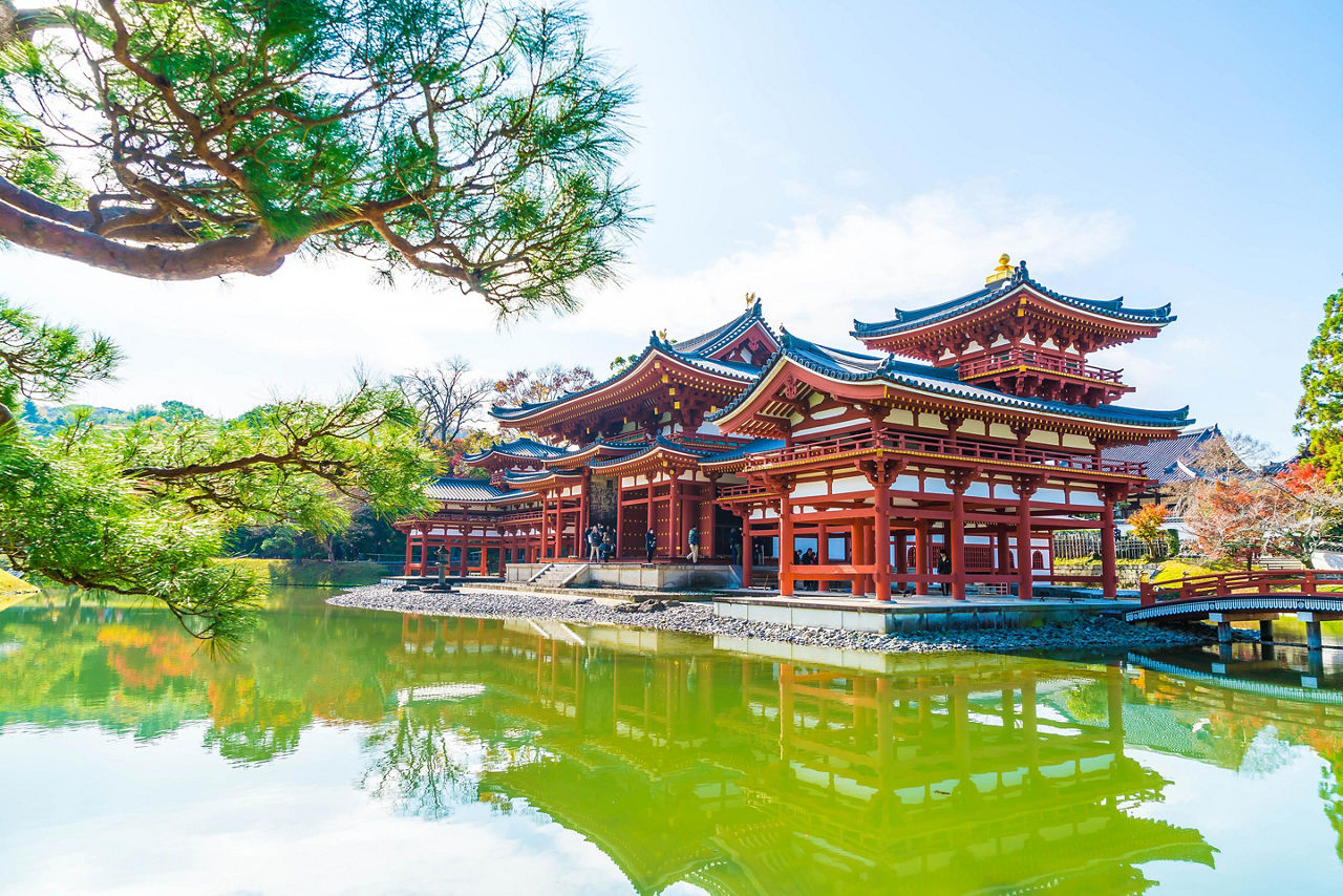 Kyoto (Osaka), Japan Temple Green Water