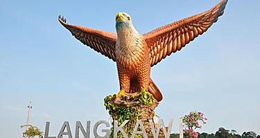 Statue of the Eagle Square in Langkawi, Malaysia