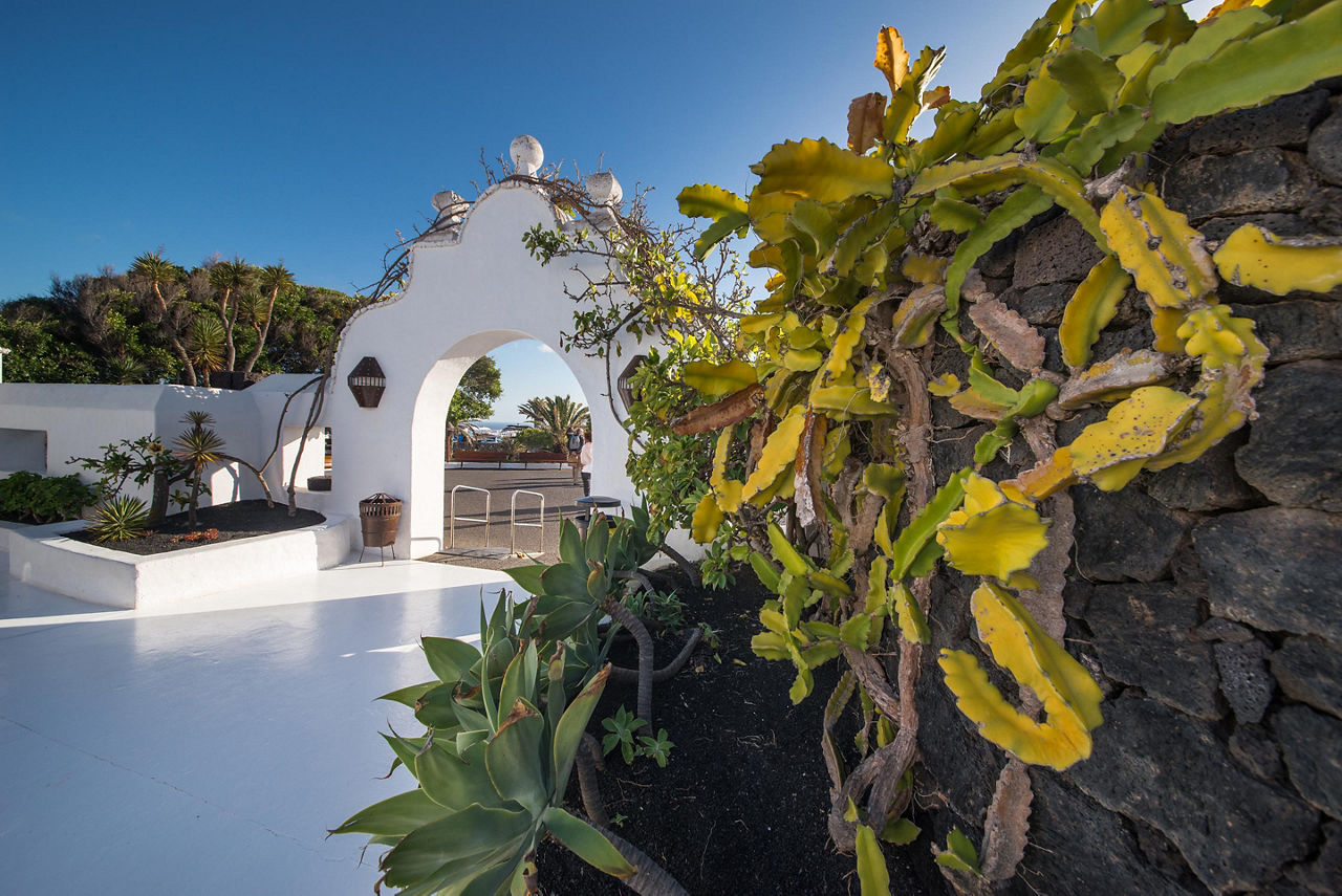 Entrance of the Cesar Manrique House museum in Lanzarote, Canary Islands