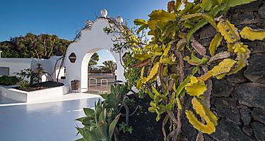 Entrance of the Cesar Manrique House museum in Lanzarote, Canary Islands