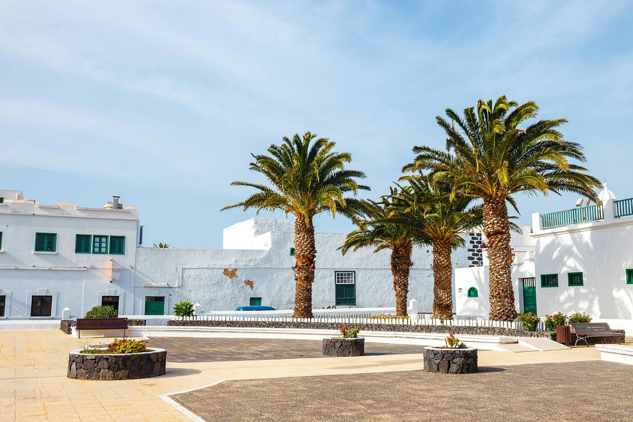 City center of Teguise in Lanzarote, Canary Islands