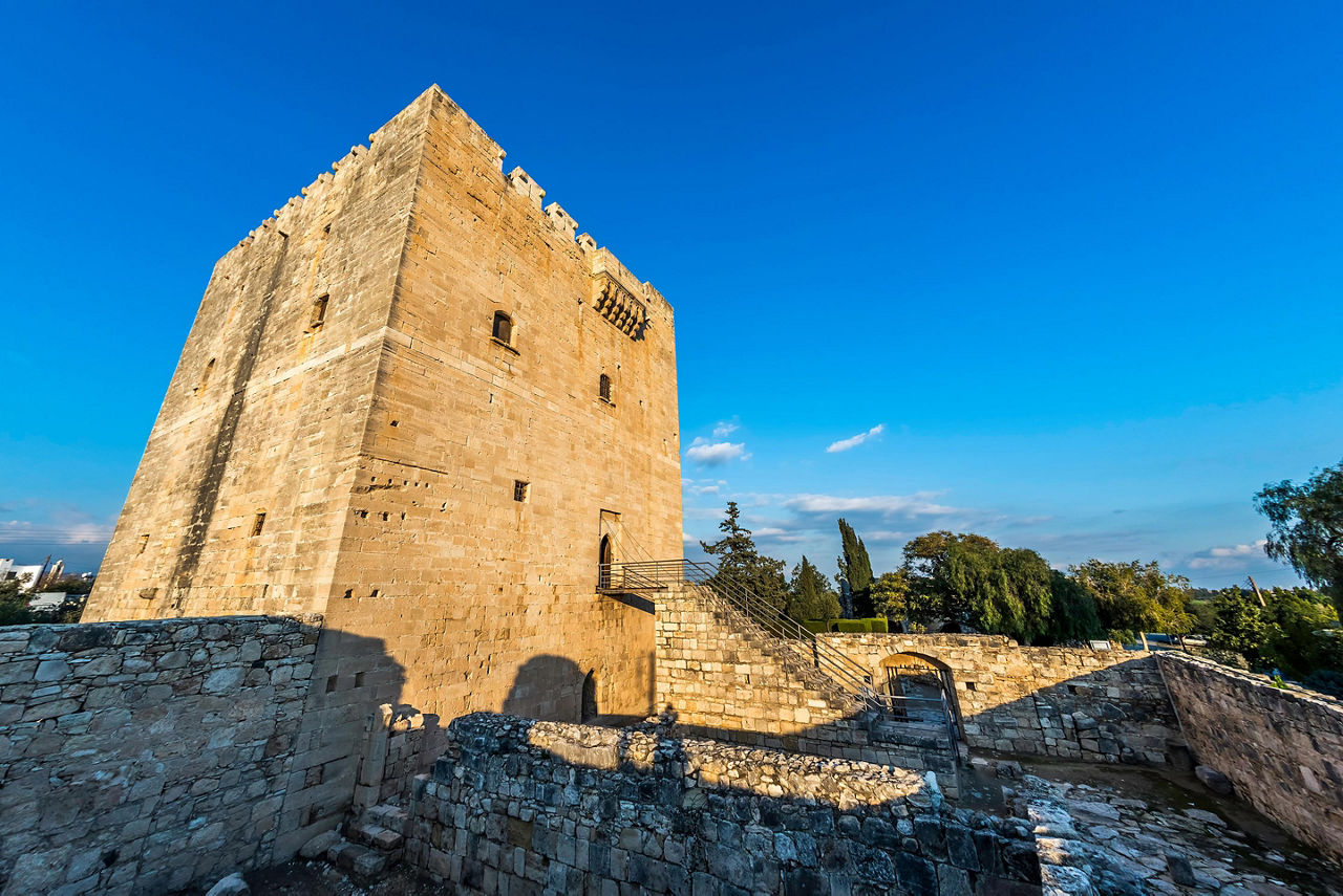 Kolossi Castle, a former Cruisader stronghold on the edge of Kolossi village, in Limassol, Cyprus