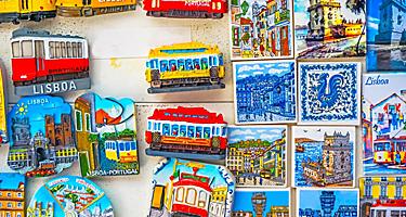 Various Lisbon souvenir magnets